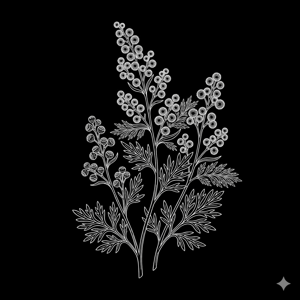 Mimosa — illustration botanique
